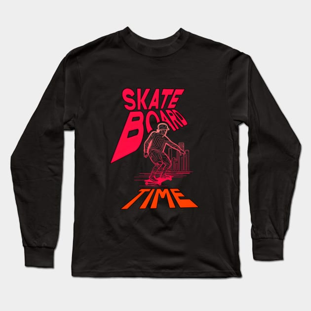 Skateboard Art Design all day skate Long Sleeve T-Shirt by A Floral Letter Capital letter A | Monogram, Sticker